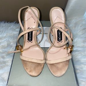 Tom Ford Nude Strap Lock Sandals